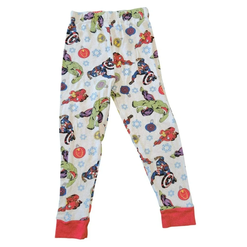 Marvel Avengers Kids Holiday Pajama Set Captain America Iron Man Hulk Size 6